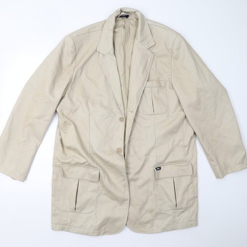 Cotton Traders Mens Beige   Overcoat Coat Size 46