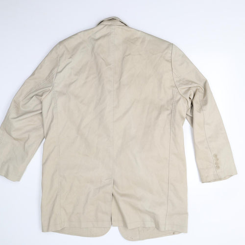 Cotton Traders Mens Beige   Overcoat Coat Size 46