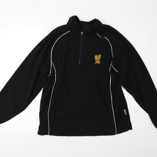 Sportswear International Womens Black  Fleece Henley Jumper Size 6
