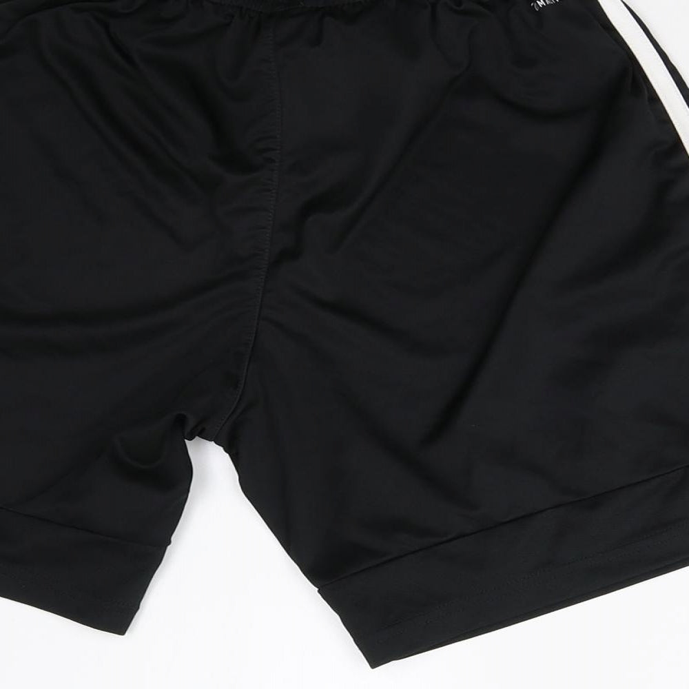 adidas Boys Black   Sweat Shorts Size 13-14 Years