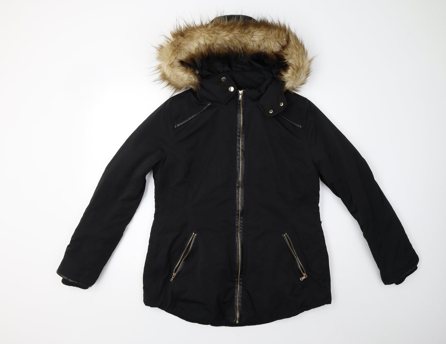Phase Eight Womens Black   Overcoat Coat Size 14