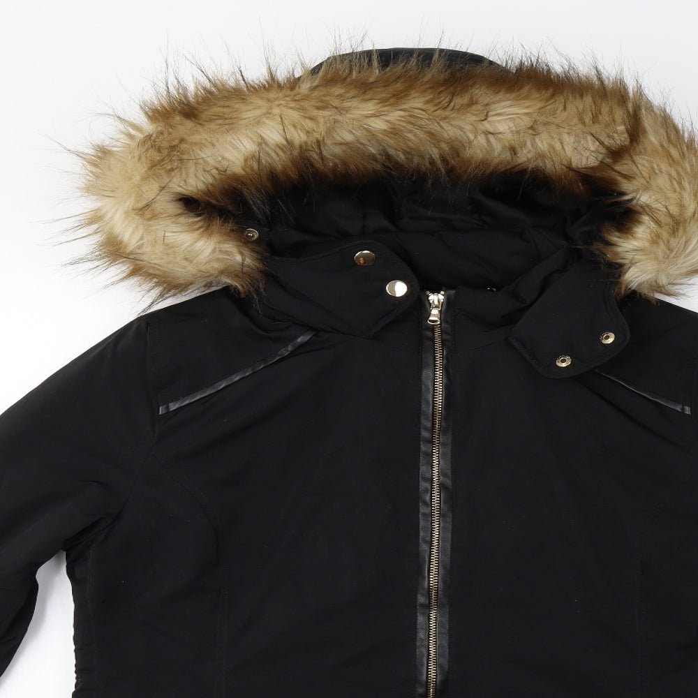 Phase Eight Womens Black   Overcoat Coat Size 14