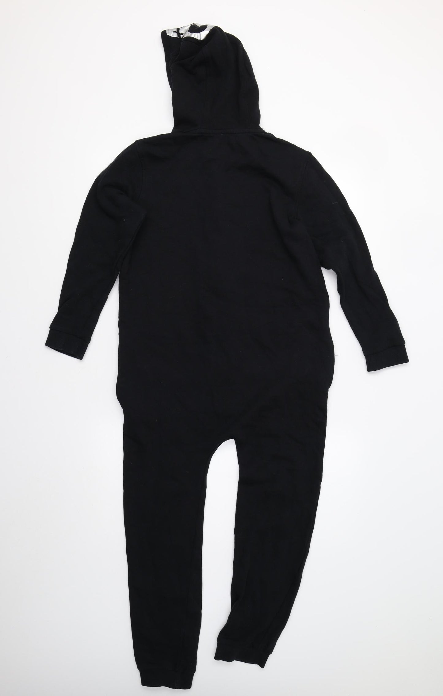 George Boys Black Solid   One Piece Size 10-11 Years  - Skeleton