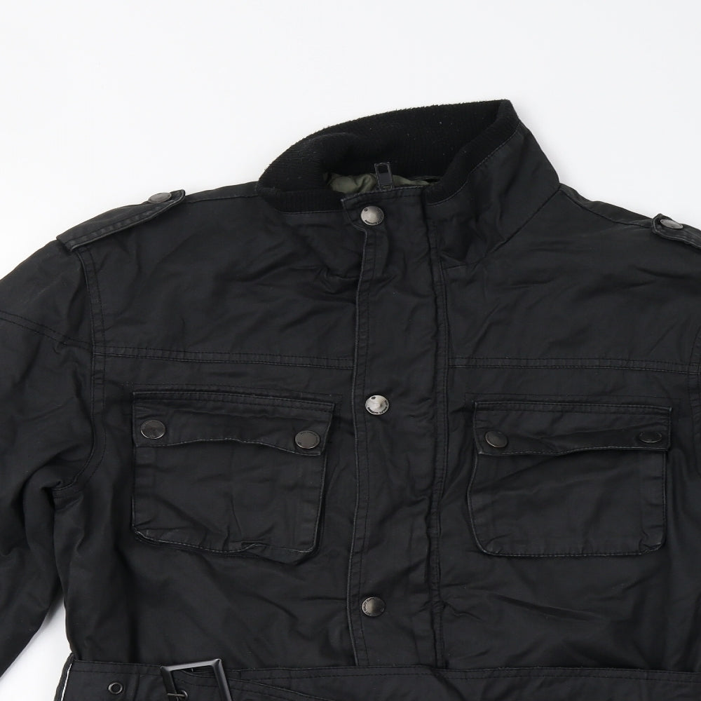 Matalan Mens Black   Overcoat Coat Size M