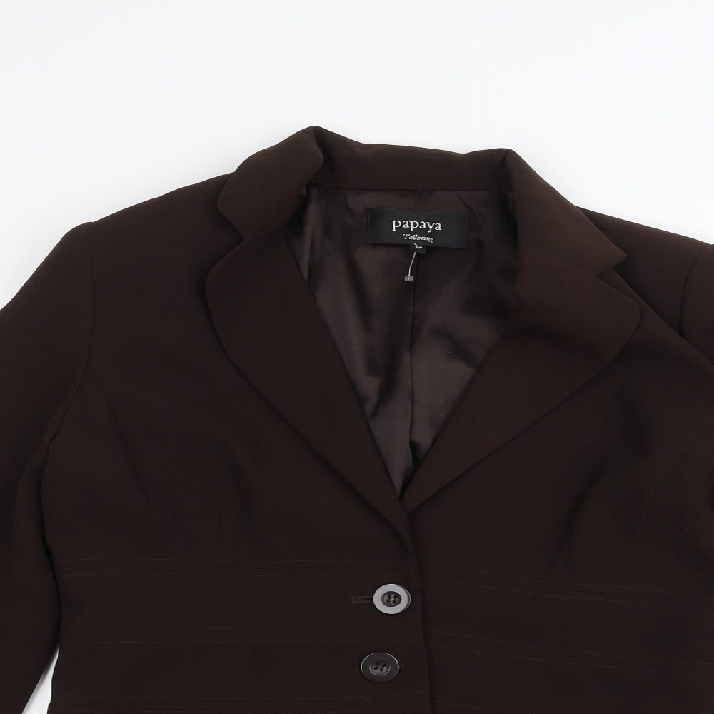Papaya Womens Brown   Jacket  Size 14