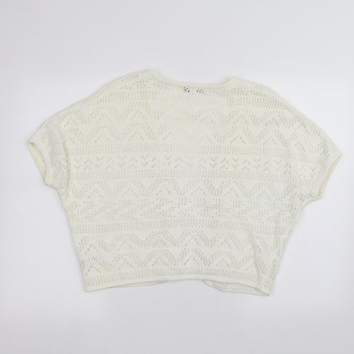 George Womens White   Cardigan Jumper Size 12