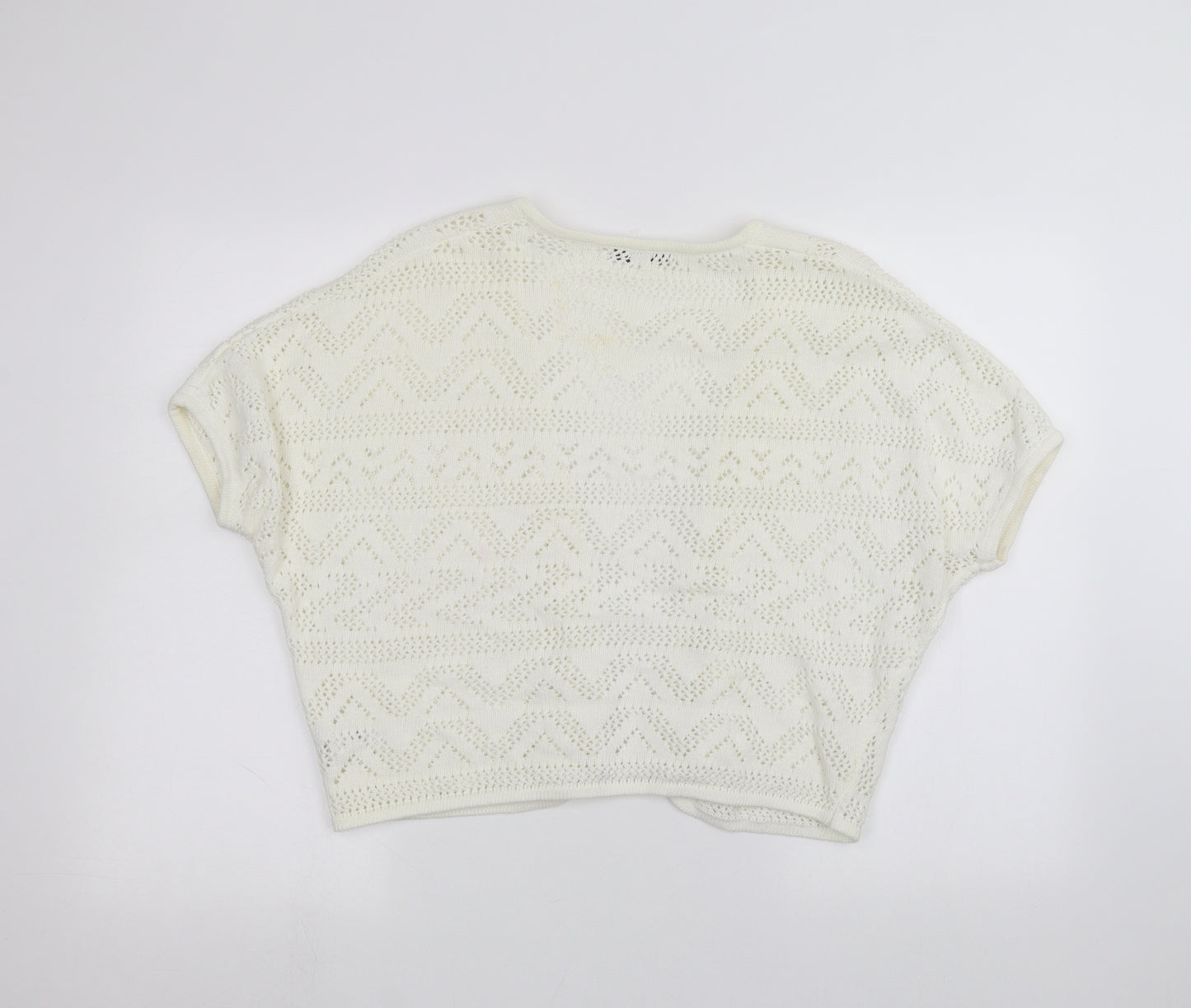 George Womens White   Cardigan Jumper Size 12
