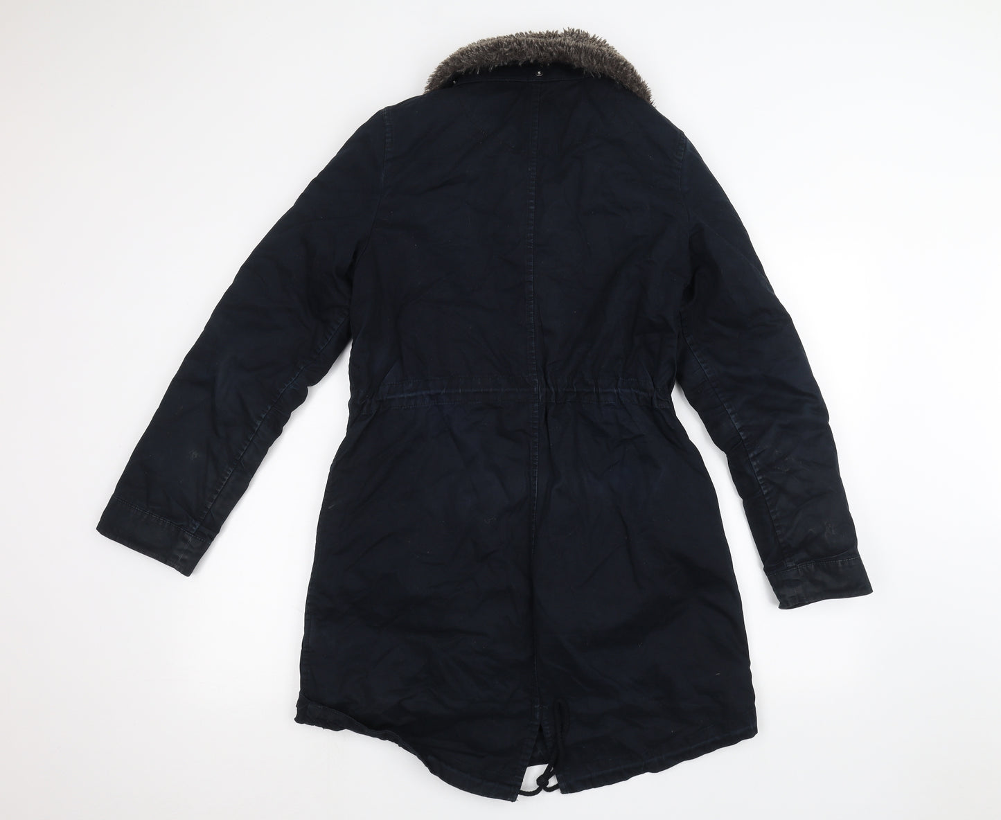 H&M Womens Blue   Overcoat Coat Size 6
