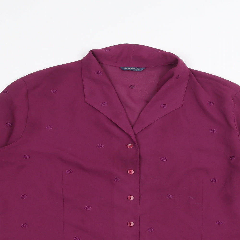 Debinhams Womens Purple   Cardigan Jumper Size 16