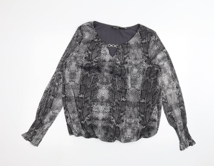 Dorothy Perkins Womens Grey   Basic T-Shirt Size 16