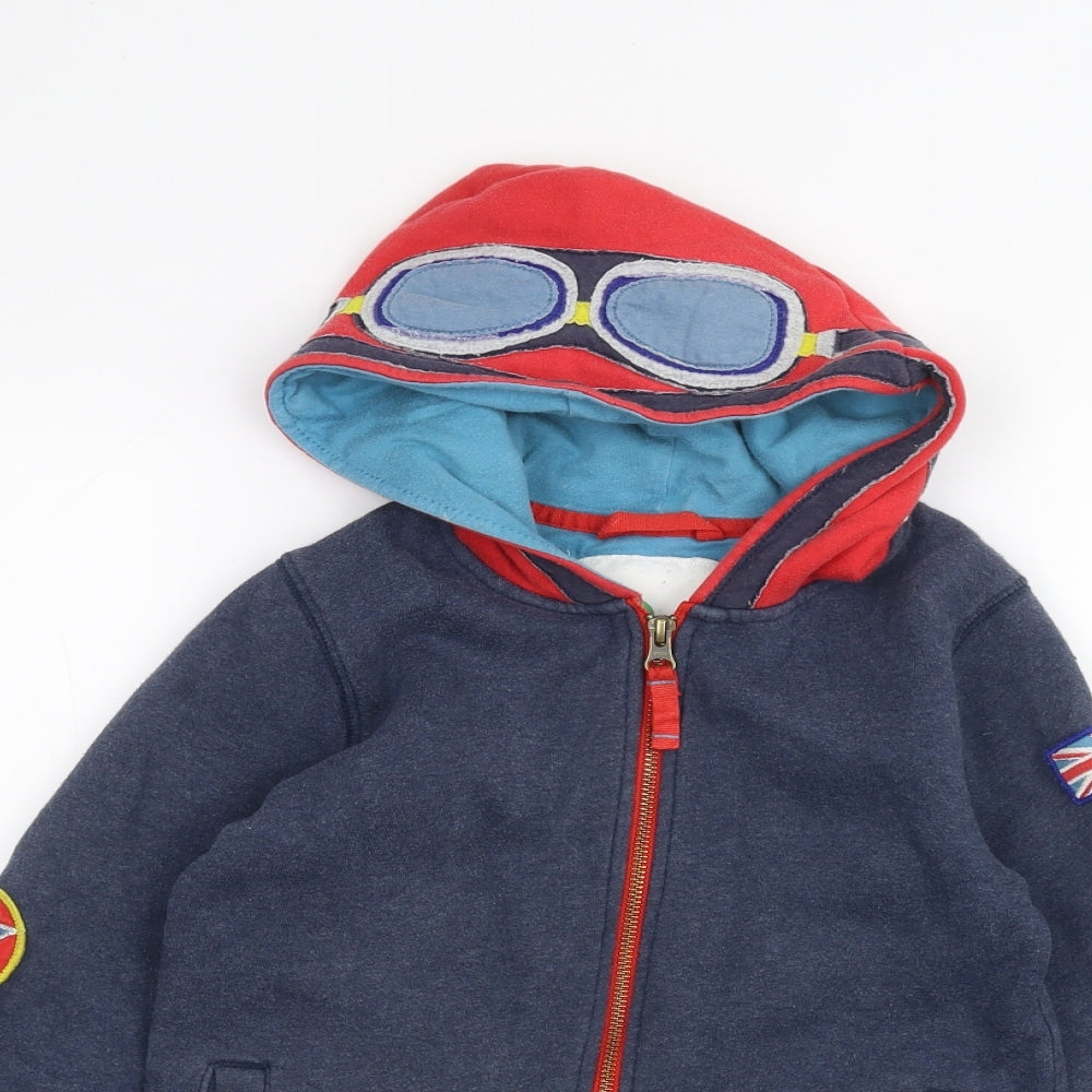 Mini Boden Boys Blue   Full Zip Hoodie Size 6-7 Years