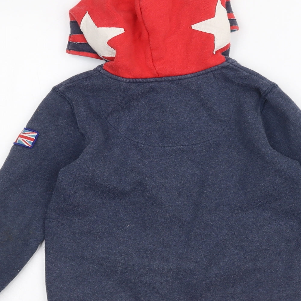 Mini Boden Boys Blue   Full Zip Hoodie Size 6-7 Years