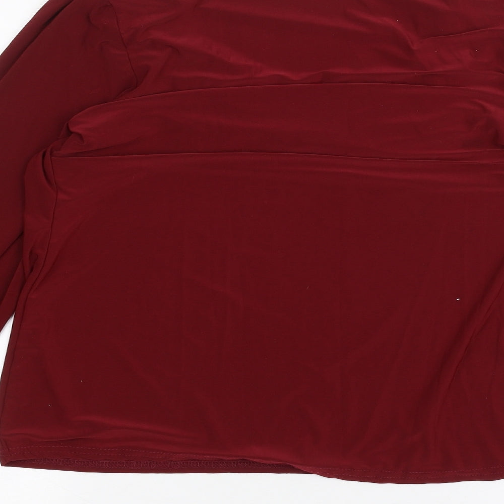 Select Womens Red   Basic T-Shirt Size 14