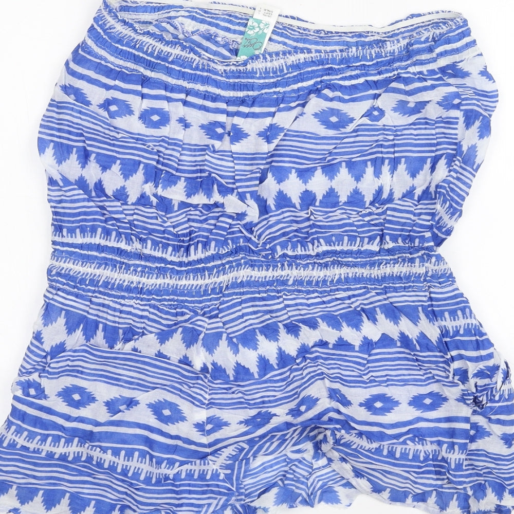 Ocean club Womens Blue   A-Line Skirt Size L