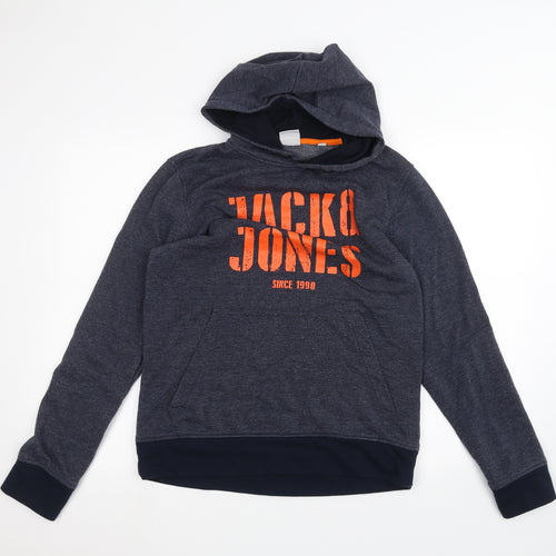 JACK & JONES Mens Blue   Pullover Hoodie Size M