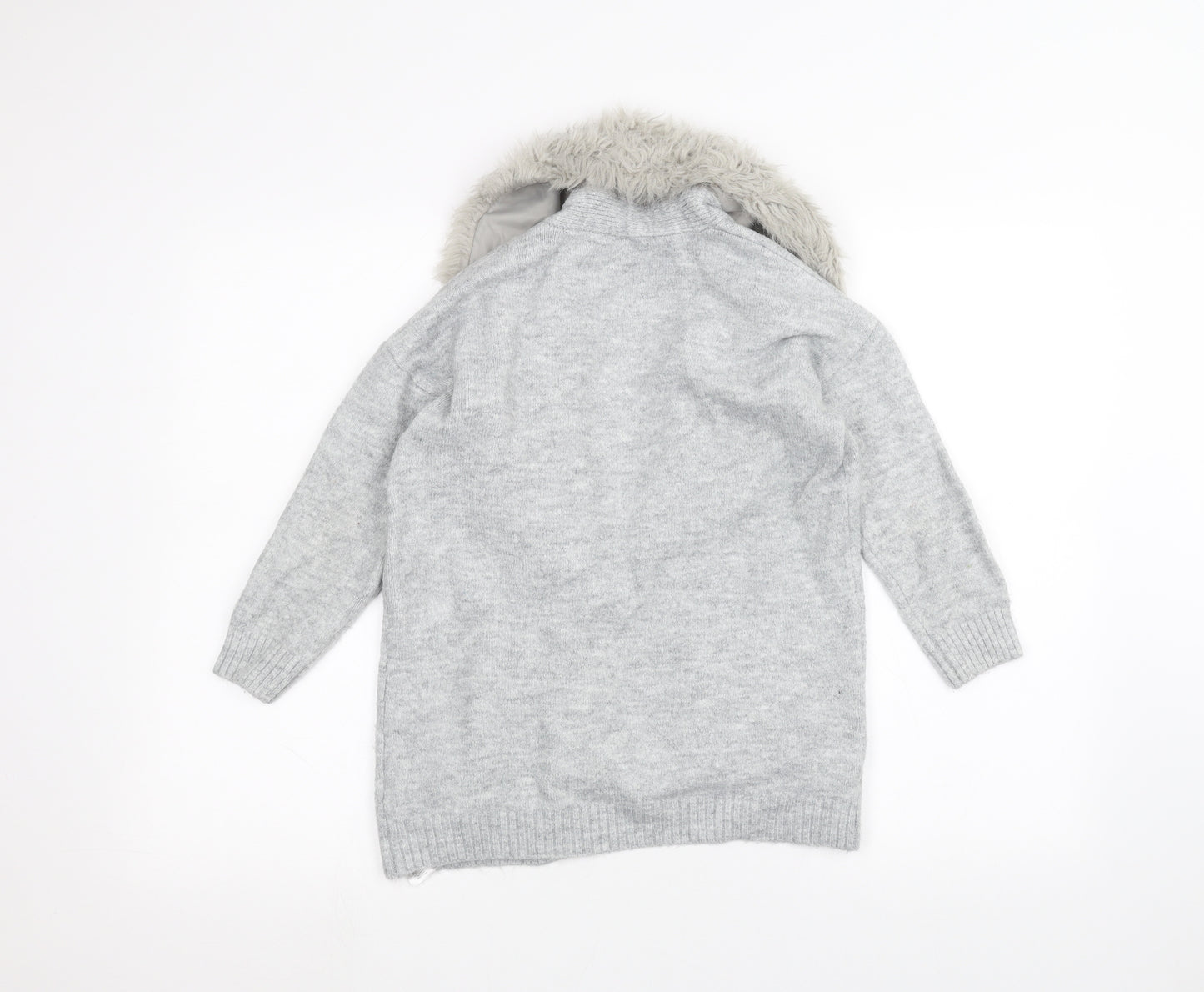 F&F Girls Grey   Jacket Coatigan Size 11-12 Years