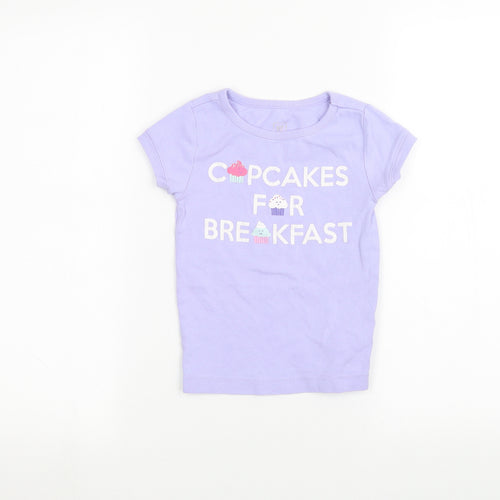 Gap Girls Purple   Basic T-Shirt Size 6 Years