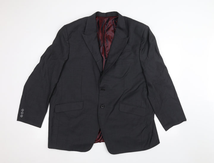 Preworn Mens Black Jacket Suit Jacket Size 40