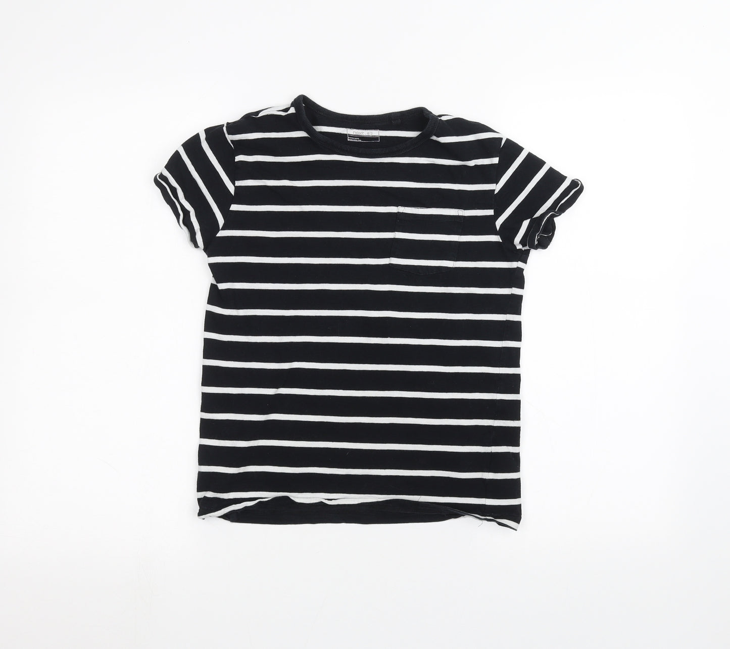 NEXT Girls White Striped  Basic T-Shirt Size 10 Years