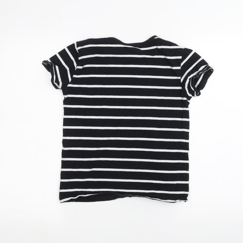 NEXT Girls White Striped  Basic T-Shirt Size 10 Years