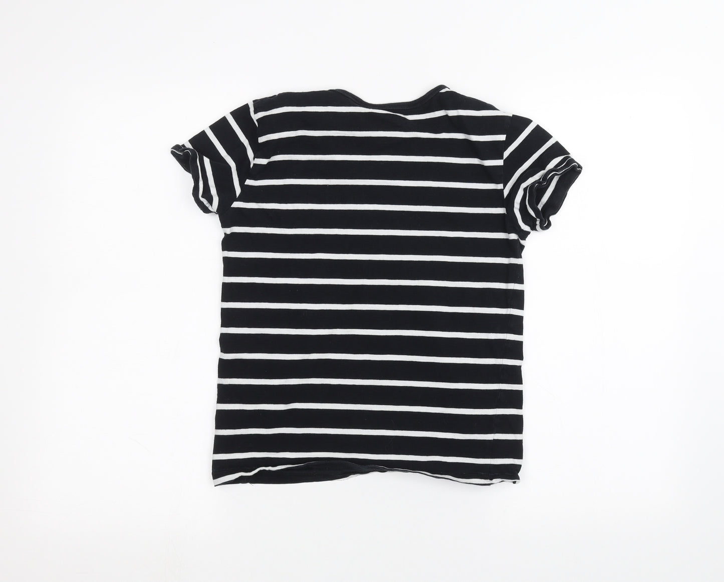 NEXT Girls White Striped  Basic T-Shirt Size 10 Years