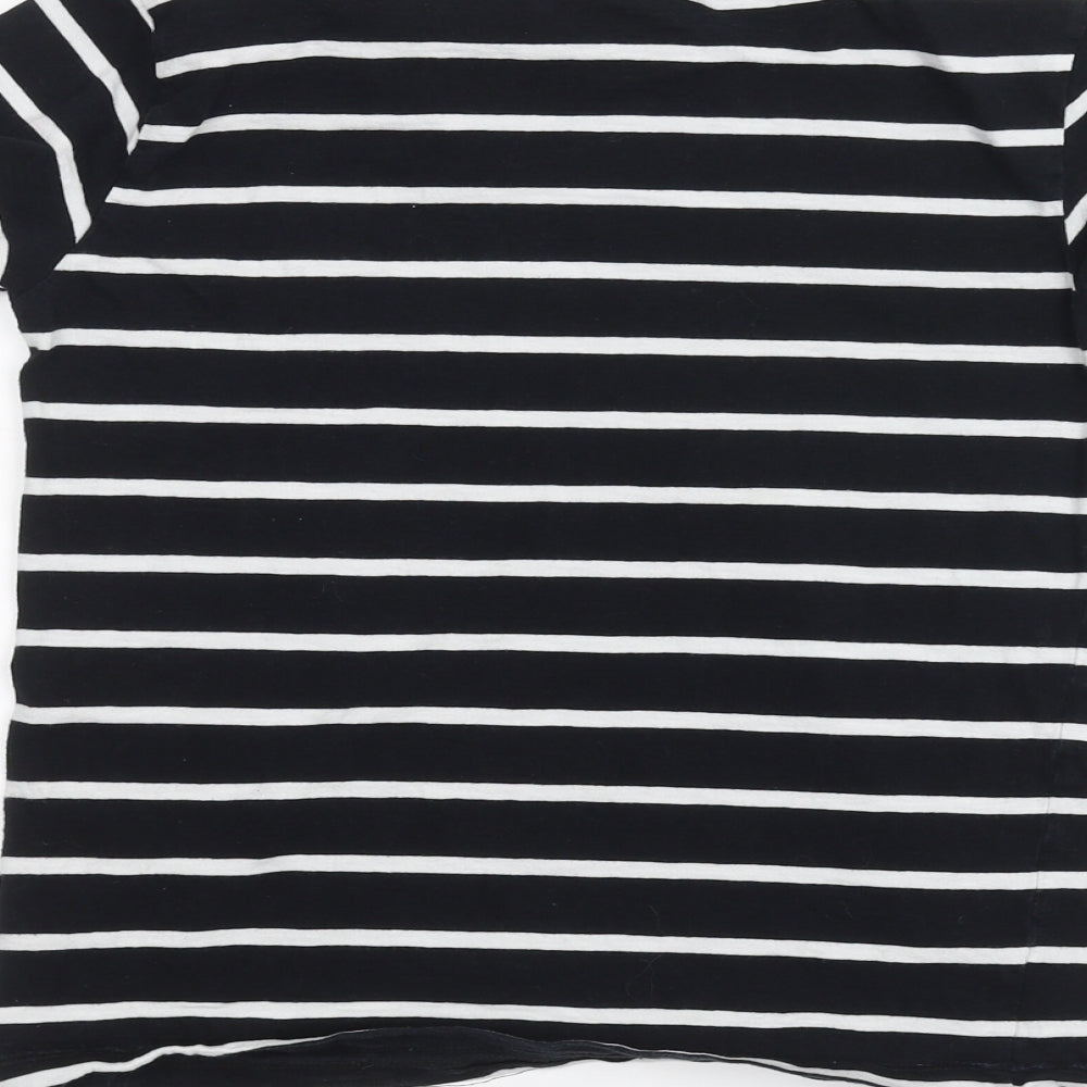 NEXT Girls White Striped  Basic T-Shirt Size 10 Years