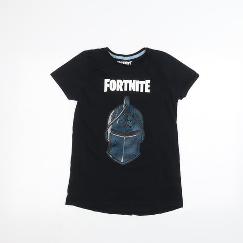 Primark Boys Blue   Basic T-Shirt Size M  - Fortnite