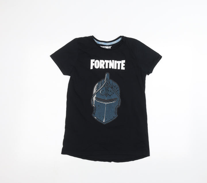 Primark Boys Blue Basic T-Shirt Size M - Fortnite