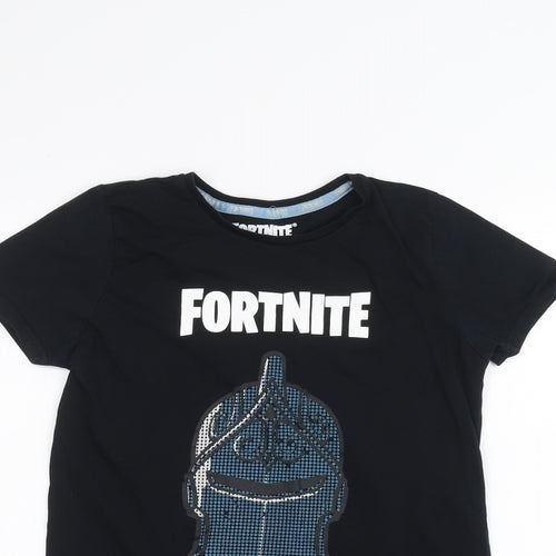 Primark Boys Blue   Basic T-Shirt Size M  - Fortnite
