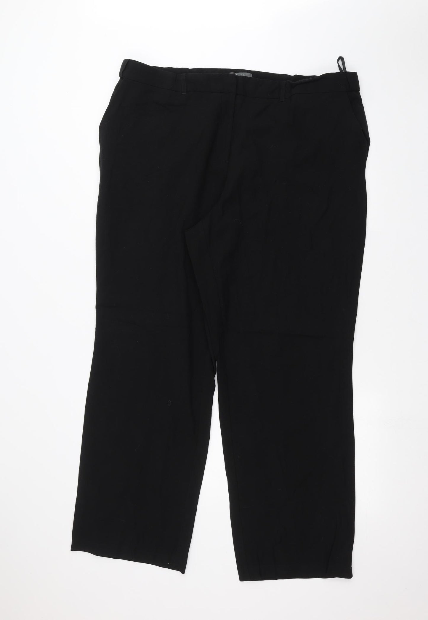Papaya Womens Black   Trousers  Size 22 L30 in