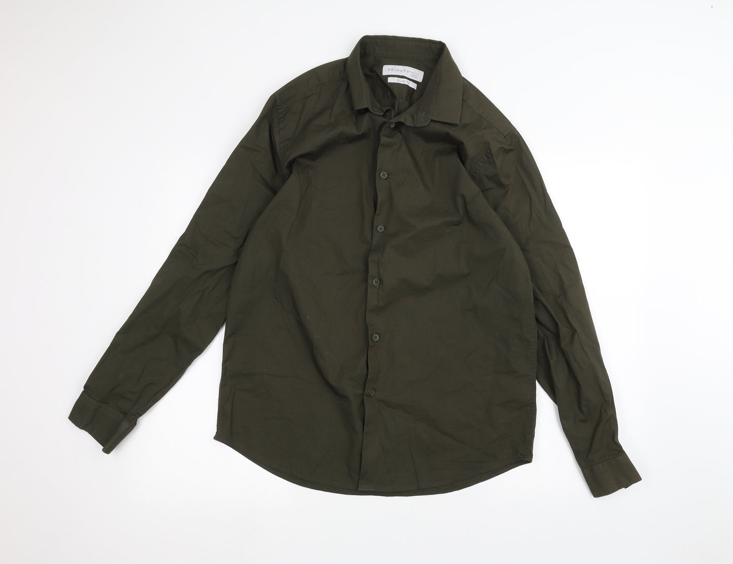 Primark Mens Green    Dress Shirt Size L