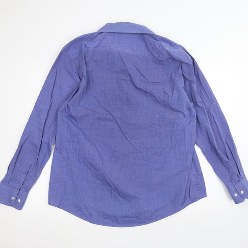 TU Mens Blue    Dress Shirt Size 17