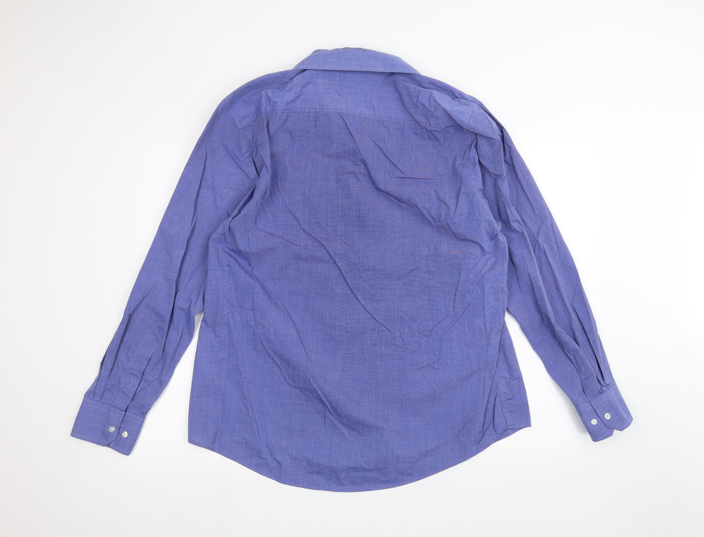 TU Mens Blue    Dress Shirt Size 17