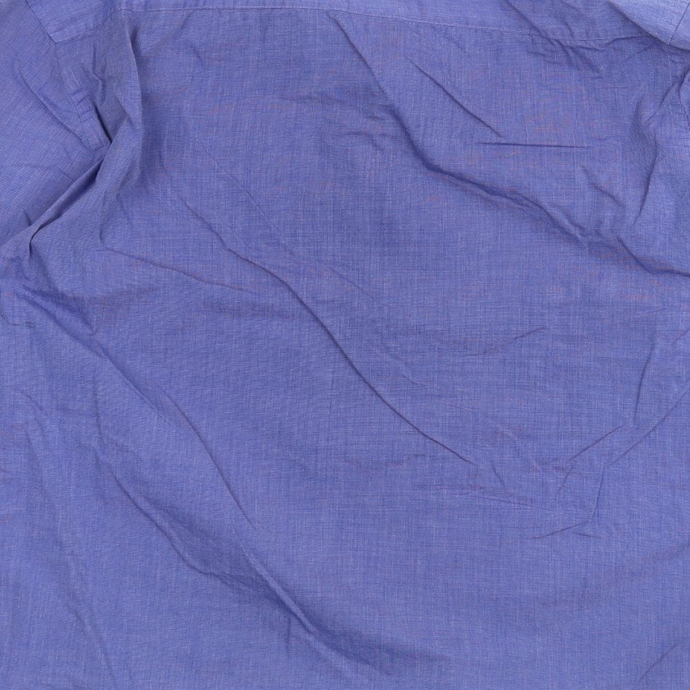 TU Mens Blue    Dress Shirt Size 17