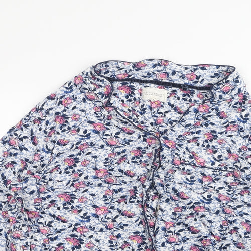 NEXT Womens White Floral  Basic Button-Up Size 12