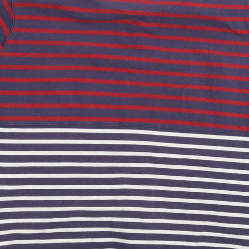 Easy Mens Blue Striped   Polo Size L