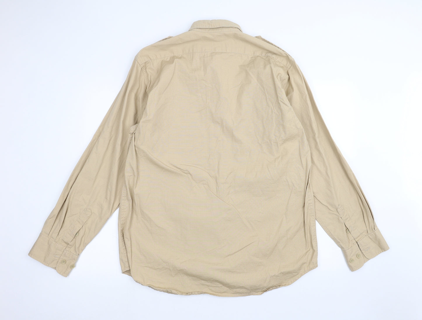 Mil-Tec Mens Beige    Dress Shirt Size L