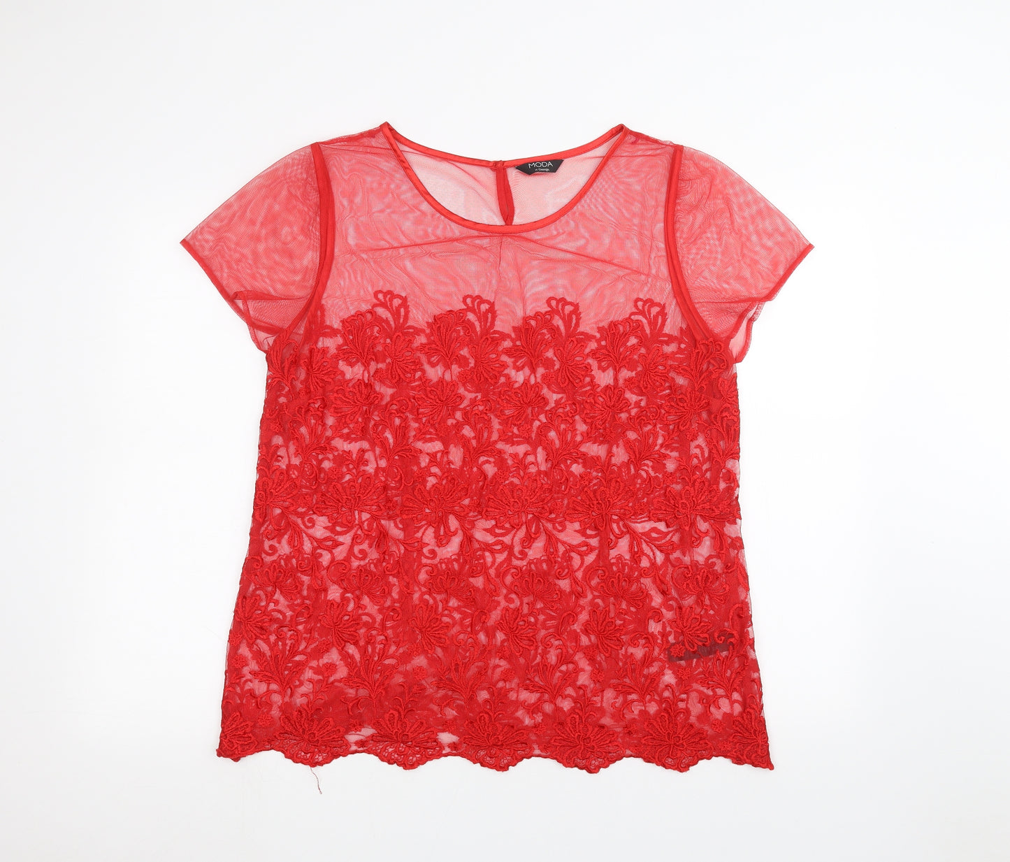 George Womens Red   Basic T-Shirt Size 18