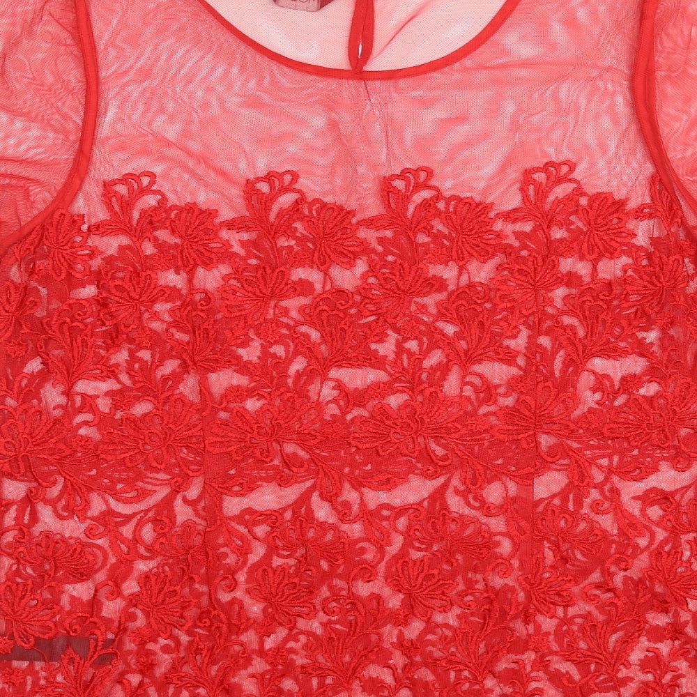 George Womens Red   Basic T-Shirt Size 18