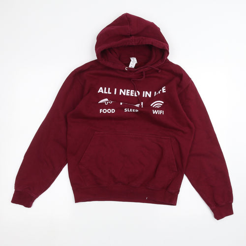 Just hoods Womens Red   Pullover Hoodie Size S