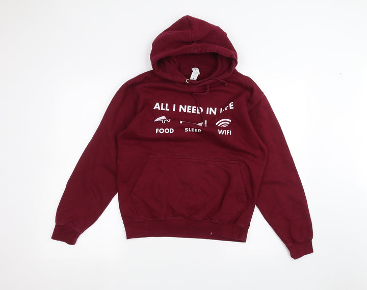 Just hoods Womens Red Pullover Hoodie Size S