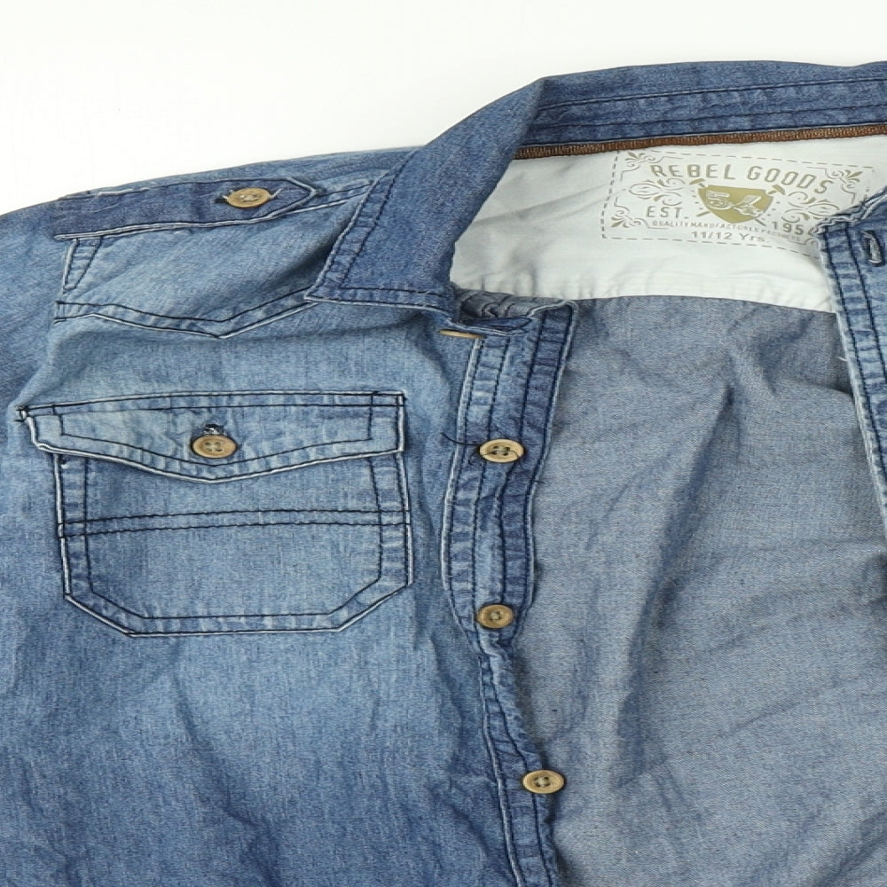 Rebel Goods Girls Blue   Jacket  Size 11-12 Years
