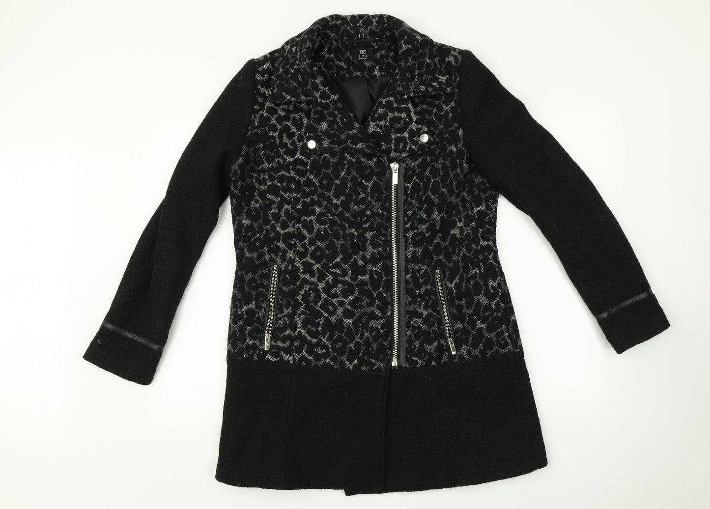 F&F Womens Multicoloured Animal Print  Overcoat Coat Size 12