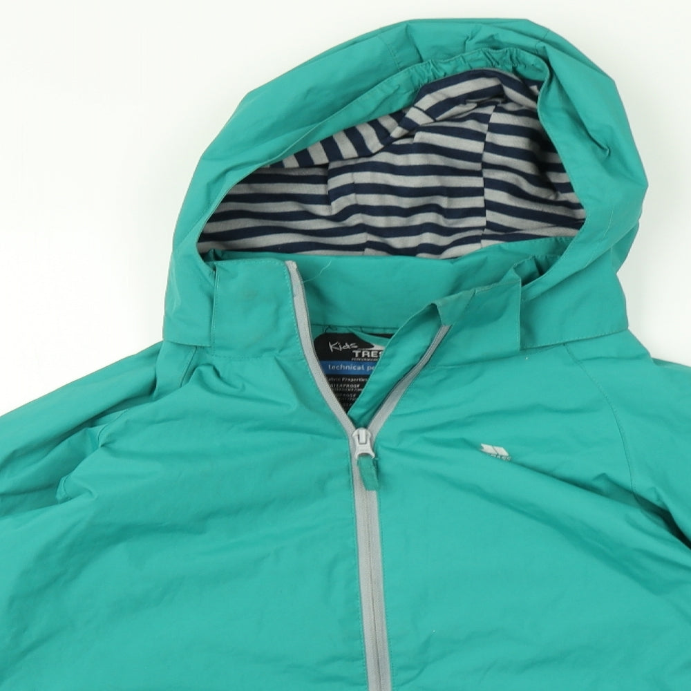 Trespass Girls Blue   Rain Coat Coat Size 11-12 Years