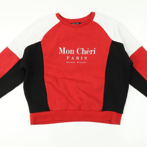 New Look Girls Multicoloured Geometric  Pullover Jumper Size 12-13 Years  - Mon Cheri