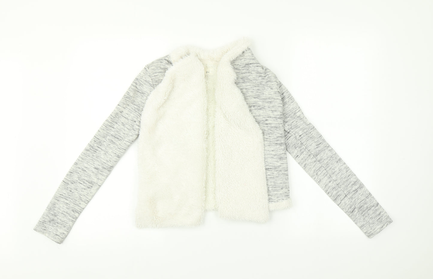 H&M Girls Grey   Cardigan Jumper Size 9-10 Years