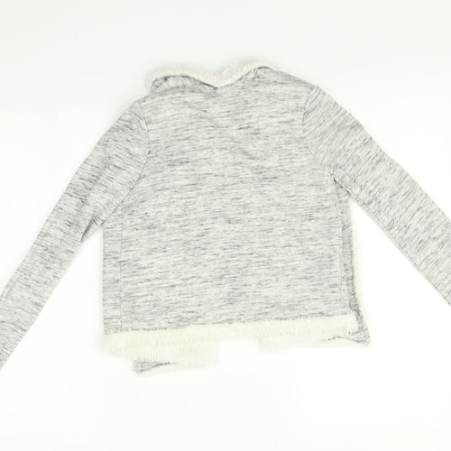 H&M Girls Grey   Cardigan Jumper Size 9-10 Years