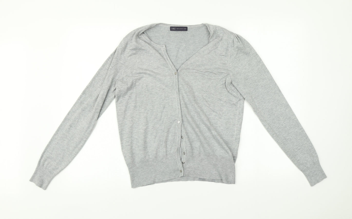 Marks and Spencer Womens Grey   Cardigan Jumper Size 12