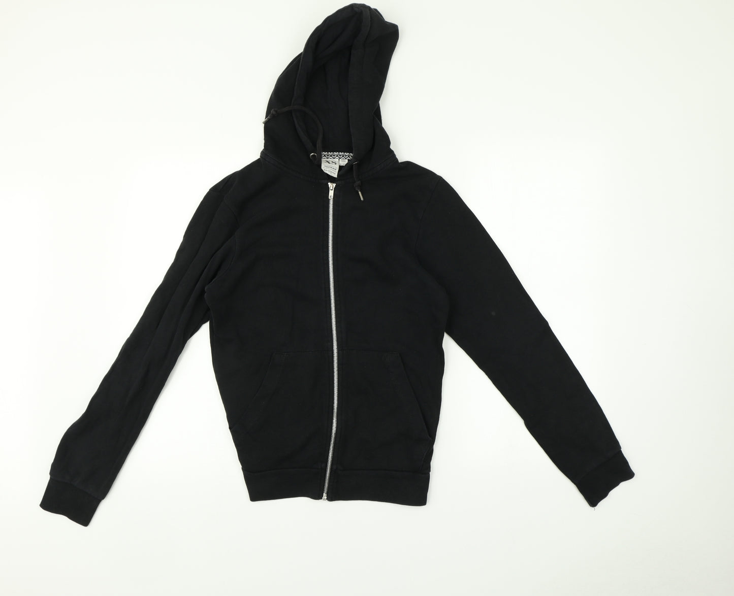 Topman Mens Black   Full Zip Hoodie Size XS