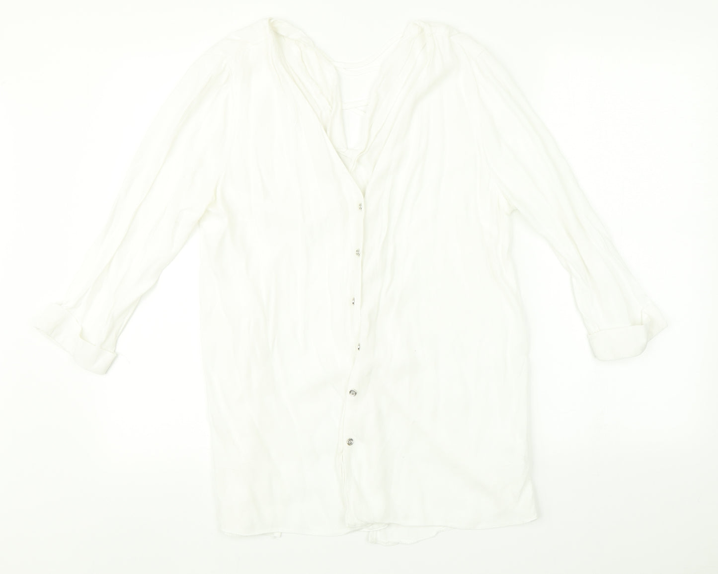 River Island Womens White    Button-Up Size 10